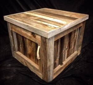 Custom Barnwood End Table Furniture with Shed Utah